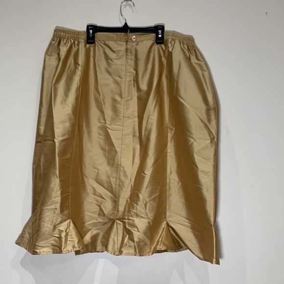 Alain Weiz gold silk skirt 100% silk - Picture 2 of 5